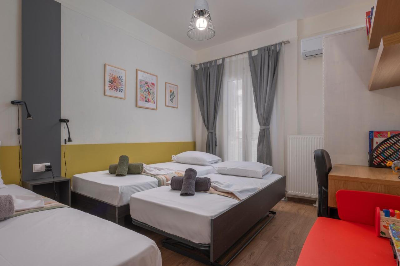 Estia Thessaloniki Apartment, Cozy, Spacious, Sunny, 2 Rooms-5 Beds Bagian luar foto